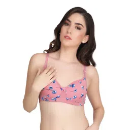 AROUSY Pink Cotton Printed Everyday Bra-picture-20