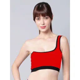 AROUSY Red Cotton Bralette Bra-picture-12