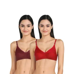 AROUSY Red Cotton Everyday Bras - Pack Of 2-picture-23