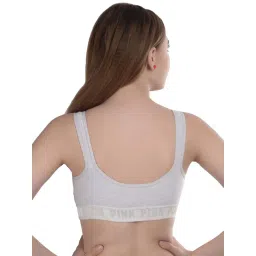 AROUSY White & Pink Cotton Beginner's Bras - Pack Of 2 image 4