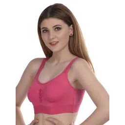 AROUSY White & Pink Cotton Beginner's Bras - Pack Of 2 image 3