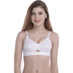 AROUSY White Cotton Demi Cup Bra image 1