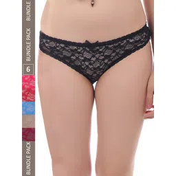 AROUSY Women Pack Of 6 Mid-Rise Hipster Briefs M_Vep_Black,Brown,Pink,Blue,Maroon,Red_M-picture-11