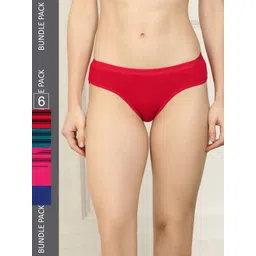 AROUSY Women Pack of 6 Pure Cotton Hipster Briefs M_3LSNY-3SNY_L-picture-13