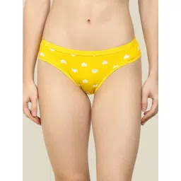AROUSY Yellow Cotton Printed Bikini Panty-picture-18