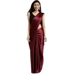 Arpita Fashion Solid/Plain Bollywood Satin Saree (Red)(AF OONLY MRNN)-picture-36