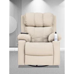ARRA Beige Velvet Manual 1 Seater Recliner-picture-32
