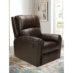 ARRA Brown Leatherette Manual 1 Seater Recliner-picture-21