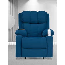 ARRA Navy Blue Velvet Manual 1 Seater Recliner-picture-41