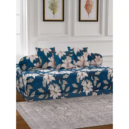 Arrabi 6-Pcs Blue & Pink Printed Diwan Set-image-18