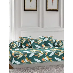 Arrabi 6 Pcs Green & Blue Printed Diwan-image-11