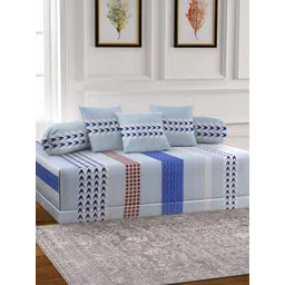 Arrabi 6-Pcs Grey & White Printed Diwan Set-image-35