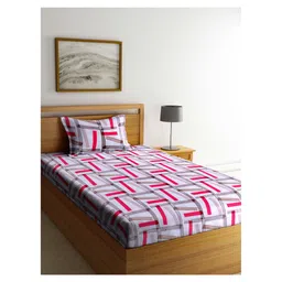 arrabi Arrabbi Single Bed Cotton Bedsheet and Pillow Cover - Multicolour-picture-22