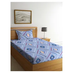 Arrabi Bed Cotton Single Bedsheet and Pillow Cover  Grey-picture-18