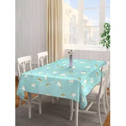 Arrabi Blue & White Cartoon Printed 8-Seater Table Cover-picture-17