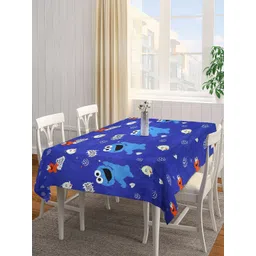 Arrabi Blue & White Cartoon Printed 8-Seater Table Cover-picture-16