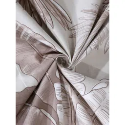 Arrabi Brown & Yellow Floral 300 TC Flat King Bedsheet with 2 Pillow Covers image 3