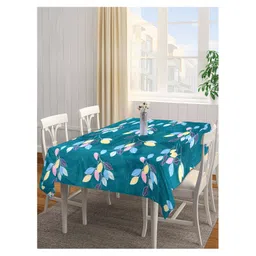 Arrabi Green Leaf Cotton Blend 6 Seater Table Cover ARTC 1266 - Green-image-12