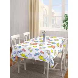 Arrabi Kids Off White & Blue Cartoon Printed 6-Seater Table Cover-picture-22