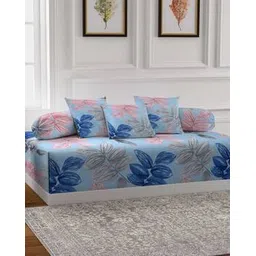 arrabi Leaf Print Cotton Diwan Set-picture-14