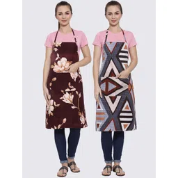 Arrabi Pack of 2 Multi Printed Aprons-image-3