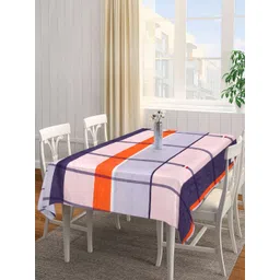 Arrabi Pink & Purple Checked 6-Seater Table Cover-image-30