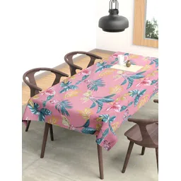 Arrabi Pink Floral Rectangle 8-Seater Table Cover-image-42