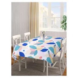 Arrabi Pink Leaf Cotton Blend 6 SEATER Table Cover ARTC-1407-Pink-image-8