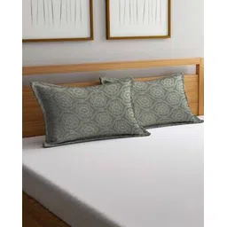 arrabi Set of 2 Floral Handwoven Cotton Pillow Covers 27" x 18"-picture-37