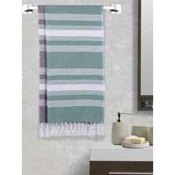 Arrabi Set Of 2 Striped 210 GSM Cotton Bath Towels-picture-33
