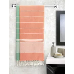 Arrabi Set Of 2 Striped Handwoven Cotton 210 GSM Bath Towel-picture-16