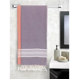 Arrabi Set Of 2 Striped Handwoven Cotton 210 GSM Bath Towel-picture-24