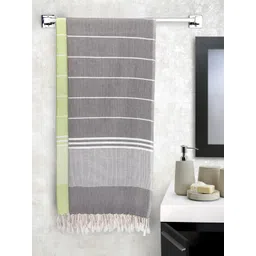 Arrabi Set Of 2 Striped Handwoven Cotton 210 GSM Bath Towels-picture-28