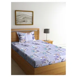 Arrabi Single Bed Cotton Bedsheet and Pillow Cover  White-picture-11