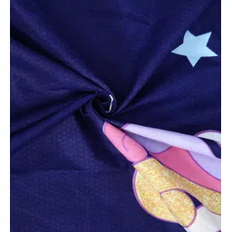 arrabi Blue Cartoon Printed 300 TC Cotton Blend Single Bedsheet with 1 Pillow Cover image 3