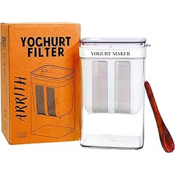 ARRITH Yogurt Filter Strainer – 1100ml Curd Maker & Dahi Maker with Fine Mesh for Thick Greek Yogurt, Hung Curd, Paneer & Cheese | BPA-Free, Easy to Use & Clean-picture-17
