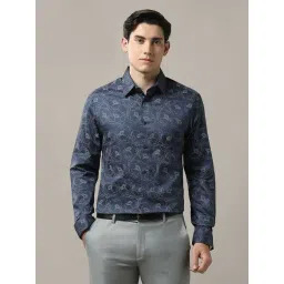 Arrow 1851 Blue Cotton Regular Fit Floral Shirt-picture-28