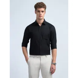 Arrow Black Beauty Cotton Slim Fit Self Pattern Shirt-picture-11