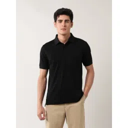 Arrow Black Cotton Regular Fit Polo T-Shirt-picture-14