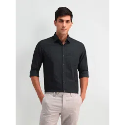 Arrow Black Cotton Slim Fit Printed Shirt-picture-24