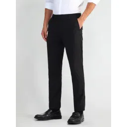 Arrow Black Polyester Slim Fit Formaltrousers-picture-13
