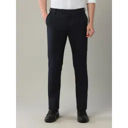 Arrow Black Regular Fit Self Pattern Trousers-picture-13
