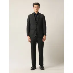 Arrow Black Regular Fit Self Pattern Two Piece Suit-picture-36