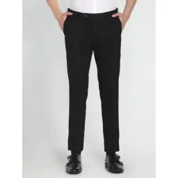 Arrow Black Regular Fit Trousers-picture-24