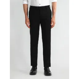 Arrow Black Regular Fit Trousers-picture-41