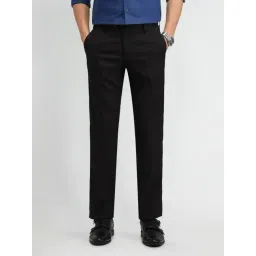 Arrow Black Regular Fit Trousers-picture-48