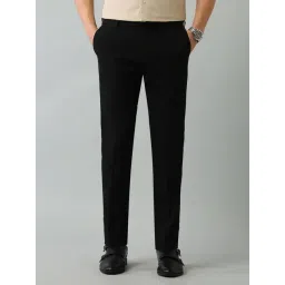 Arrow Black Regular Fit Trousers-picture-27