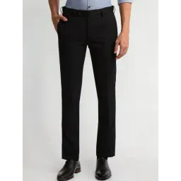 Arrow Black Slim Fit Trousers-picture-35