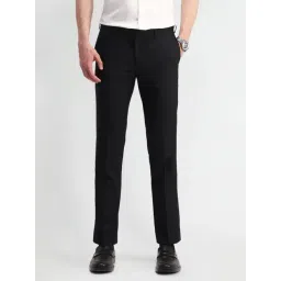 Arrow Black Slim Fit Trousers-picture-46