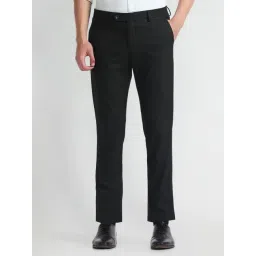 Arrow Black Slim Fit Trousers-picture-49